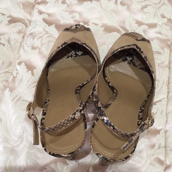 Tan and brown snake skin heels - Picture 4 of 4